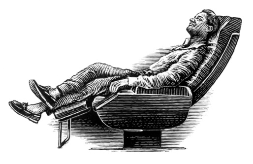 Man relaxing in a reclining chair